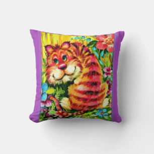 colourful tiger cushion