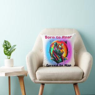 Colourful Tiger Face Cushion