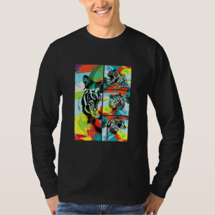 Colourful Tiger Head 2022 Year Of The Tiger Zodia T-Shirt