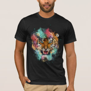 Colourful Tiger Head T-Shirt