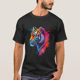 Colourful tiger head T-Shirt