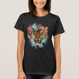 Colourful Tiger Head T-Shirt