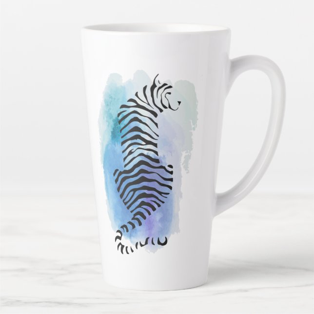 Colourful Tiger Latte Mug (Right)