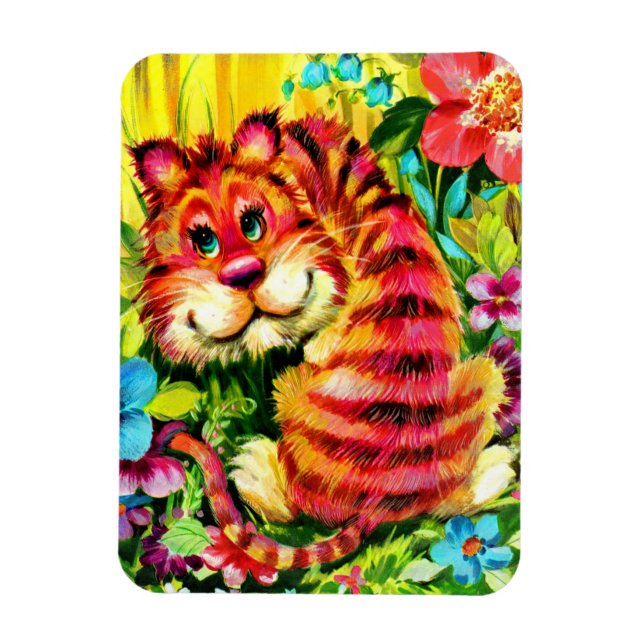 colourful tiger magnet (Vertical)