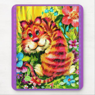 colourful tiger mouse mat