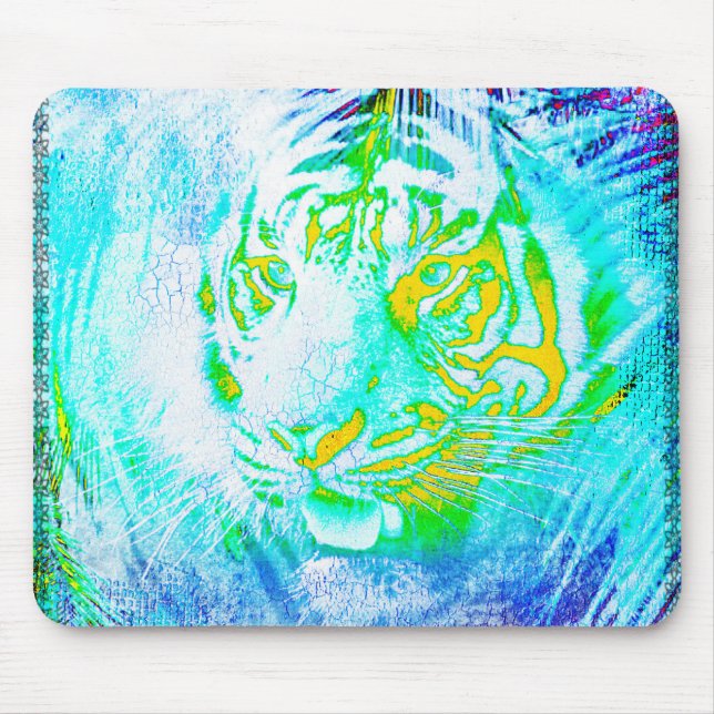 Colourful Tiger Mouse Mat (Front)