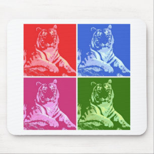 Colourful Tigers Mouse Mat