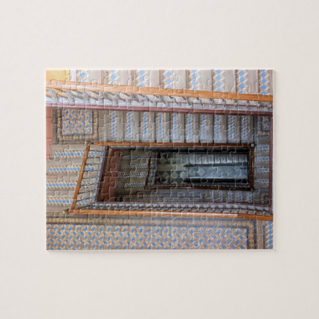 Colourful Tile Stairway - Barcelona - 8x10 - 110 p Jigsaw Puzzle (Horizontal)