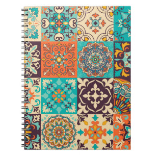 Colourful tiles Azulejos. Traditional Portuguese o Notebook