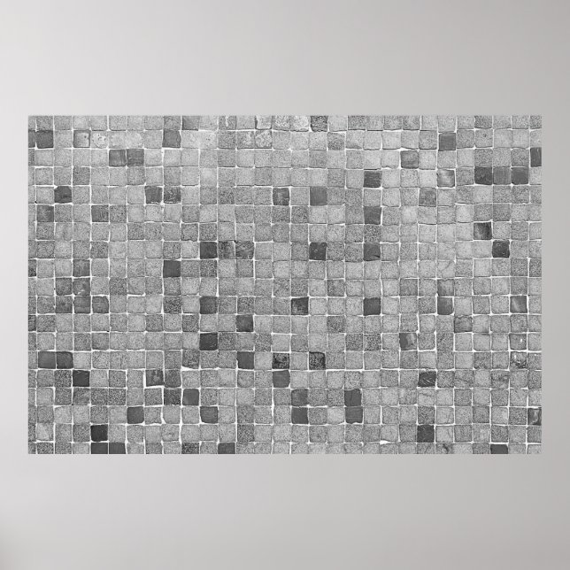 Colourful tiles in Lisbon in urban wallabstract, a Poster (Front)