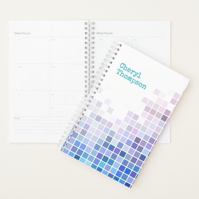 Colourful Tiles Personalised Planner (Display)