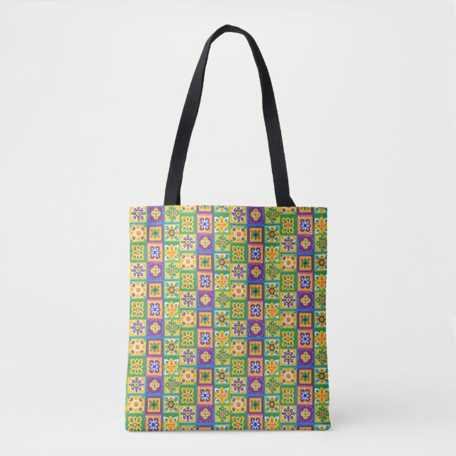 Colourful Tiles Tote Bag (Front)