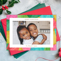 Colourful Tissue Paper Horizontal Christmas Photo