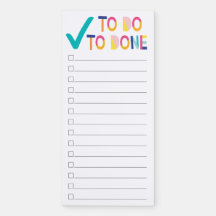 Colourful To Do List Magnetic Notepad