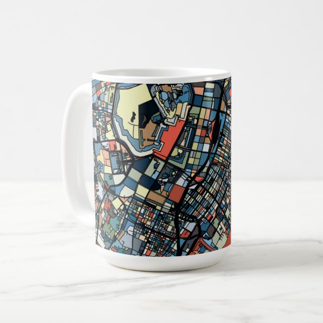 Colourful Tokyo Map Coffee Mug (Front Left)