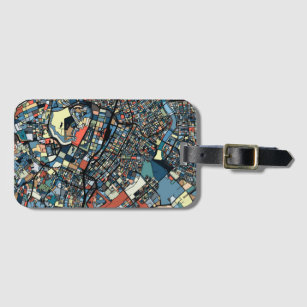 Colourful Tokyo Map Luggage Tag