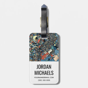 Colourful Tokyo Map Luggage Tag