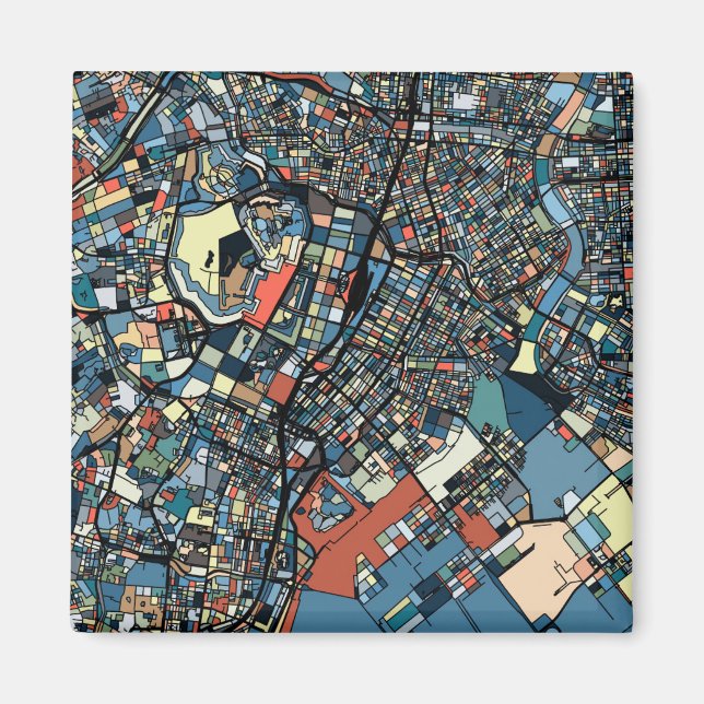 Colourful Tokyo Map Magnet (Front)