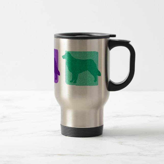 Colourful Toller Silhouettes Travel Mug (Right)