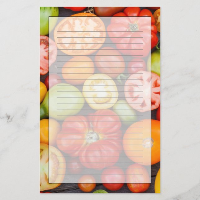 Colourful Tomatoes Stationery (Front)