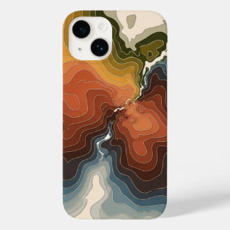 Colourful Topographic Map Print Case-Mate iPhone 14 Case