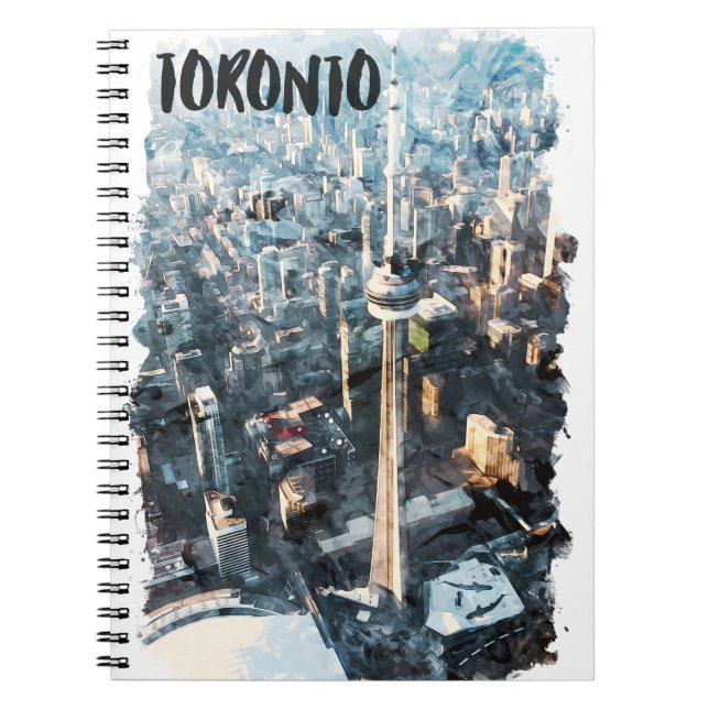 Colourful Toronto Canada City Silhouette Notebook (Front)