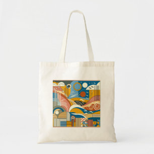 Colourful tote shopping bag