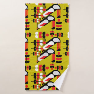 Colourful Toucan Artwork Bath Towel