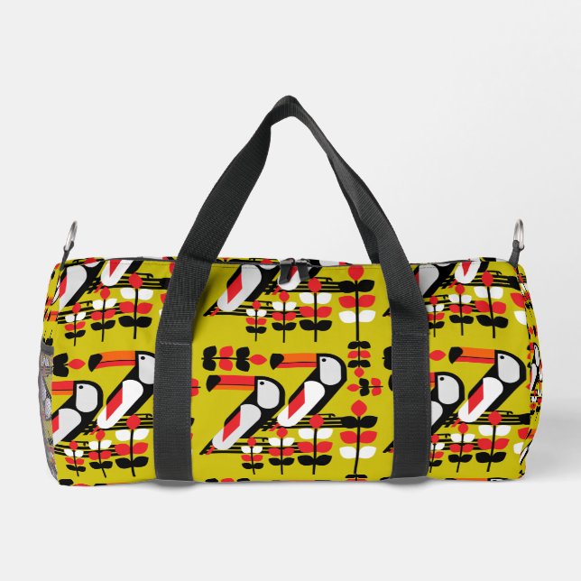 Colourful Toucan Artwork Duffle Bag (Back)