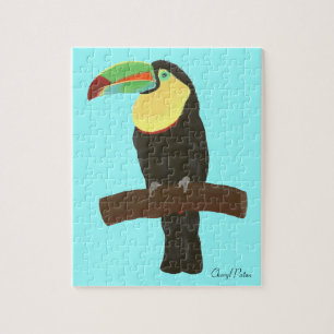 Colourful Toucan Bird Painting, Picture Puzzle