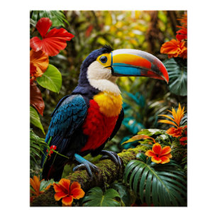 Colourful Toucan Bird Poster
