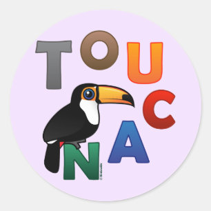 Colourful Toucan Classic Round Sticker