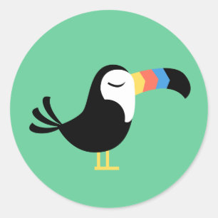 Colourful Toucan Classic Round Sticker