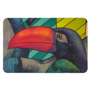 Colourful Toucan Graffiti Magnet