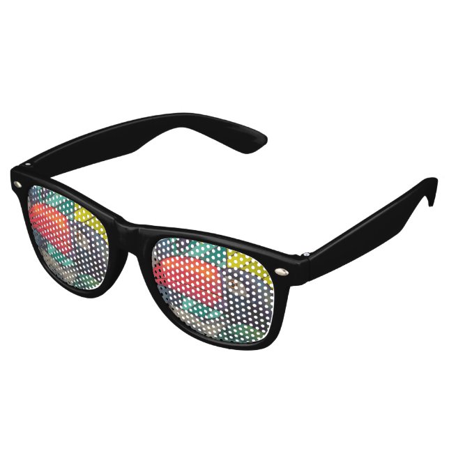 Colourful Toucan Graffiti Retro Sunglasses (Angled)