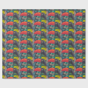 Colourful Toucan Graffiti Wrapping Paper