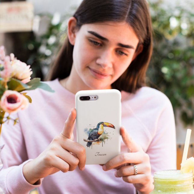colourful toucan sitting on a  branch Case-Mate iPhone case (Creator Uploaded)