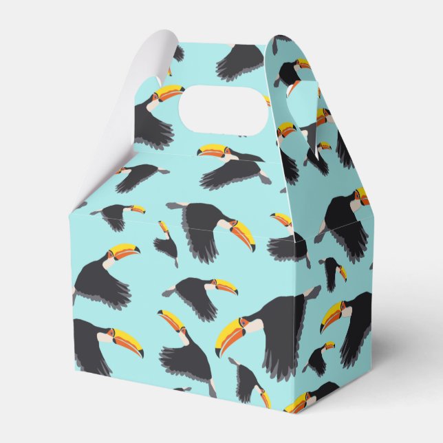 Colourful Toucan Tropical Bird Pattern Favour Box (Front Side)