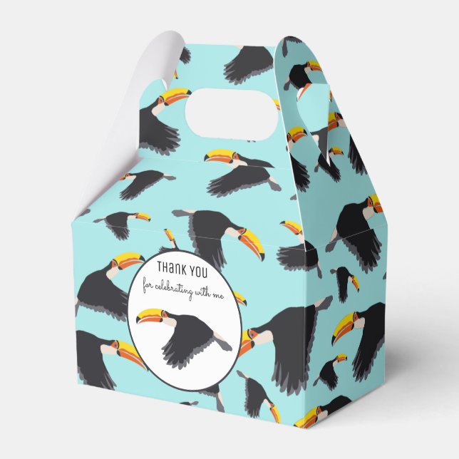 Colourful Toucan Tropical Bird Pattern Favour Box (Front Side)