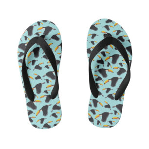 Colourful Toucan Tropical Bird Pattern Kid's Flip Flops