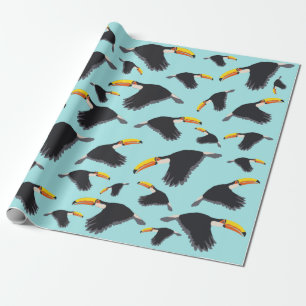 Colourful Toucan Tropical Bird Pattern Wrapping Paper