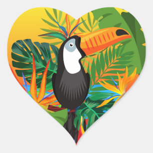 Colourful Toucan Tropical Rainforest Stickers
