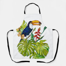 Colourful Toucan Watercolor Tropical Bird