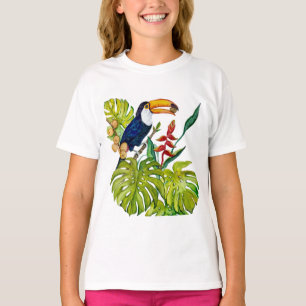 Colourful Toucan Watercolor Tropical Bird T-Shirt