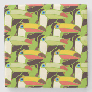 Colourful Toucans 2 Stone Coaster
