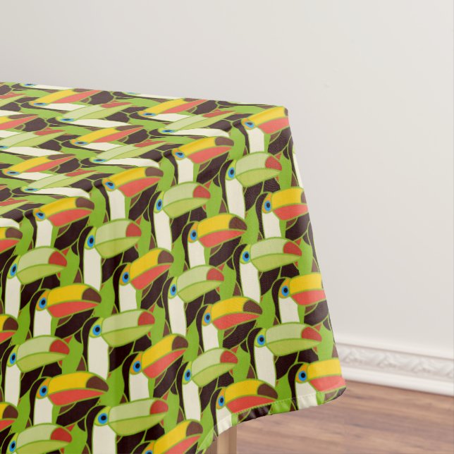 Colourful Toucans 2 Tablecloth (In Situ)