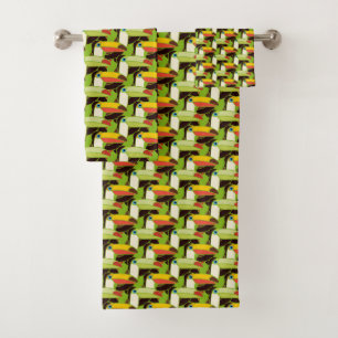 Colourful Toucans Bath Towel Set