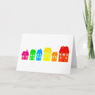 Colourful Town Card