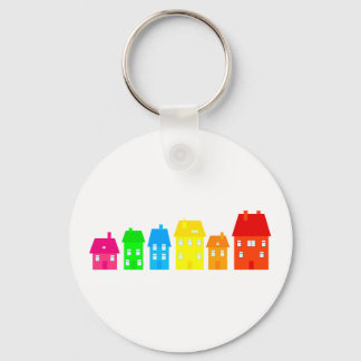 Colourful Town Key Ring