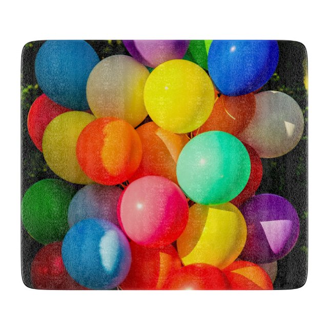 Colourful Toy Balloons Cutting Board (Front)